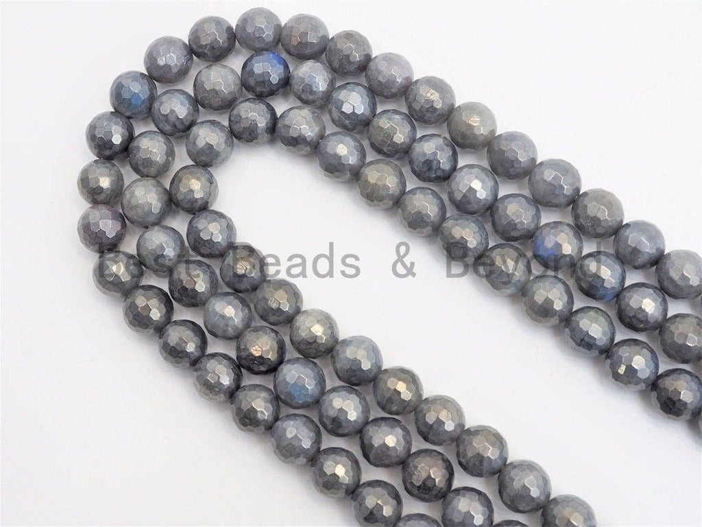 High Quality Natural Faceted Round Labradorite beads, 6mm/8mm/10mm/12mm Gemstone beads, Labradorite Beads,15.5inch strand, SKU#U418
