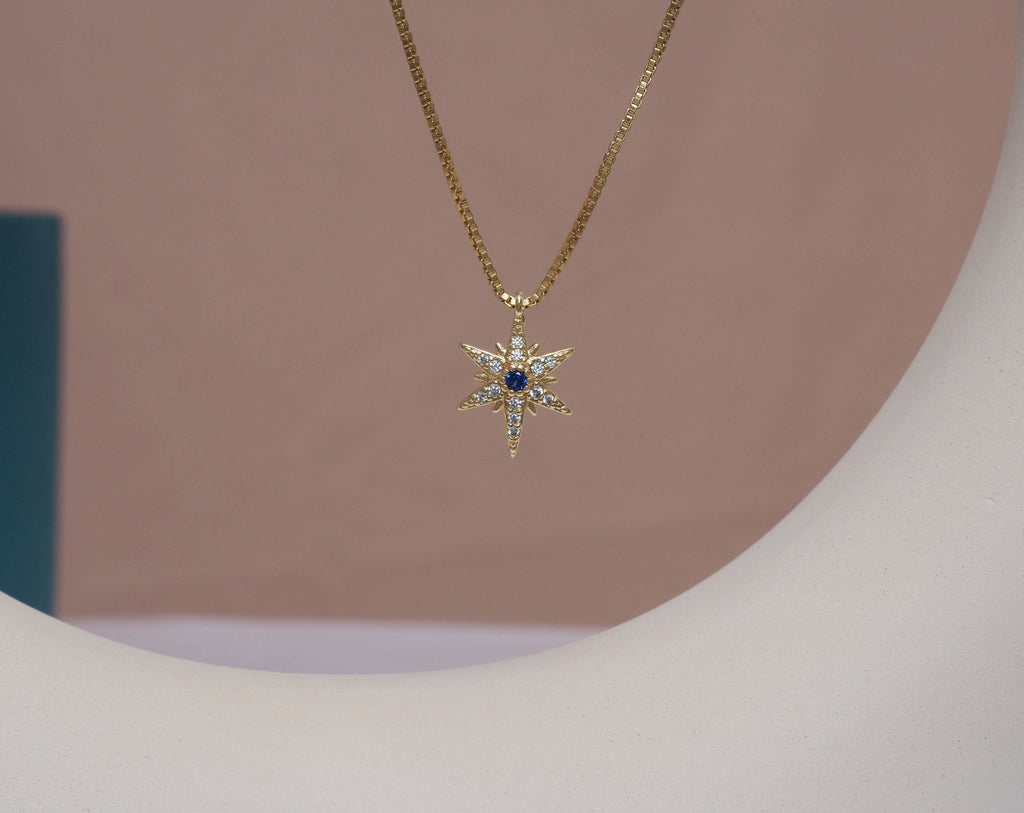 CZ North Star Charm, Sku#LX42
