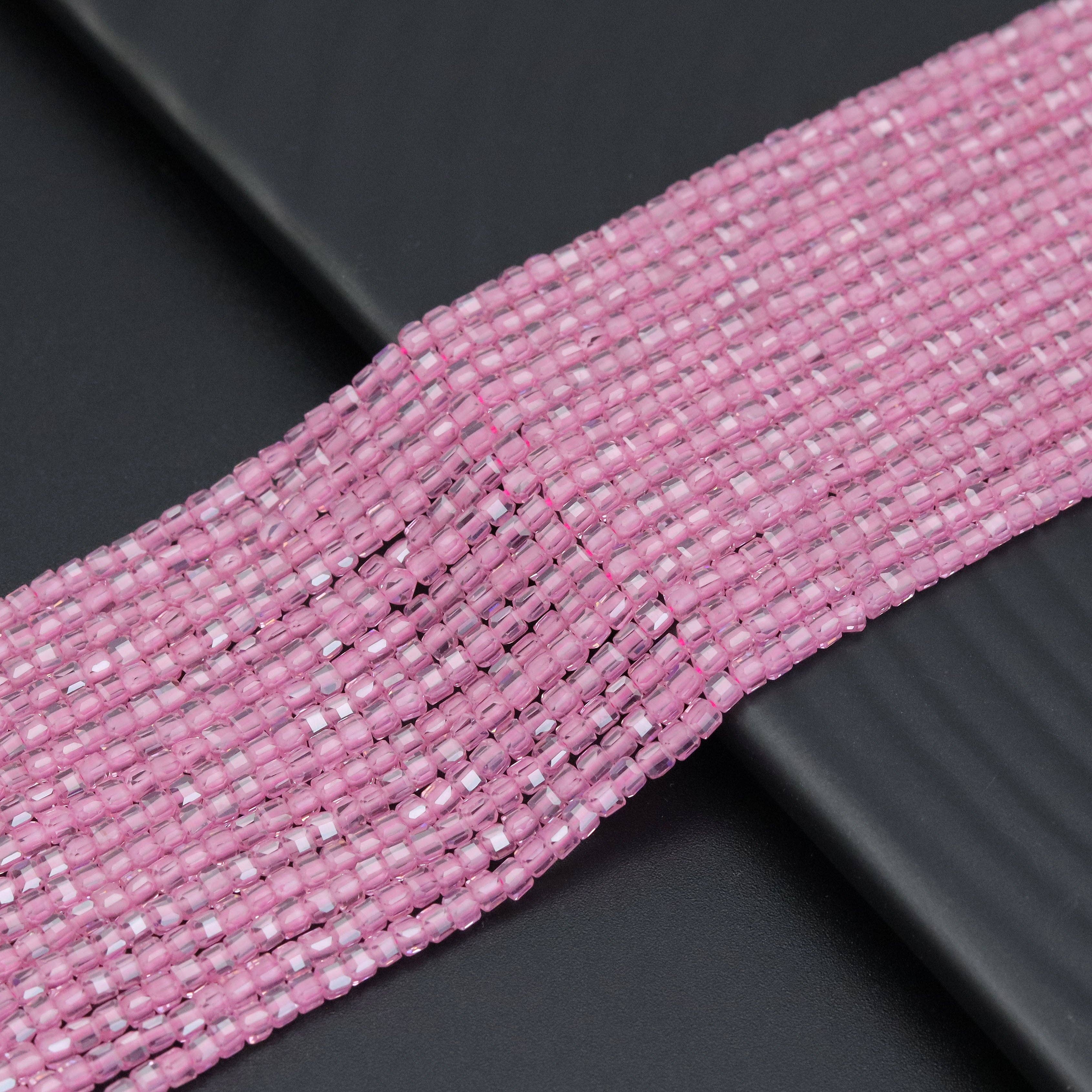 2.5mm Faceted Cube CZ Beads, Sku#U2042