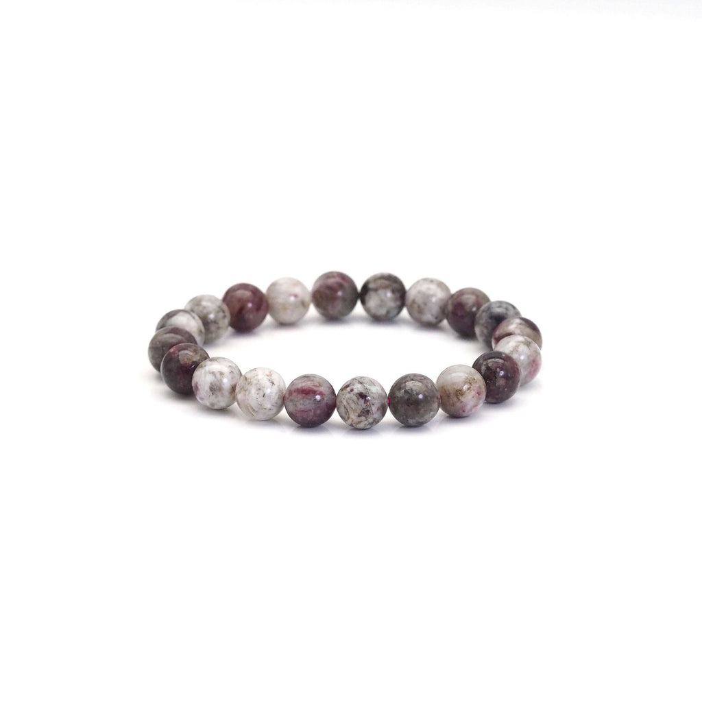 Genuine Pink Tourmaline Round Stretchy Bracelet, Sku#EF412