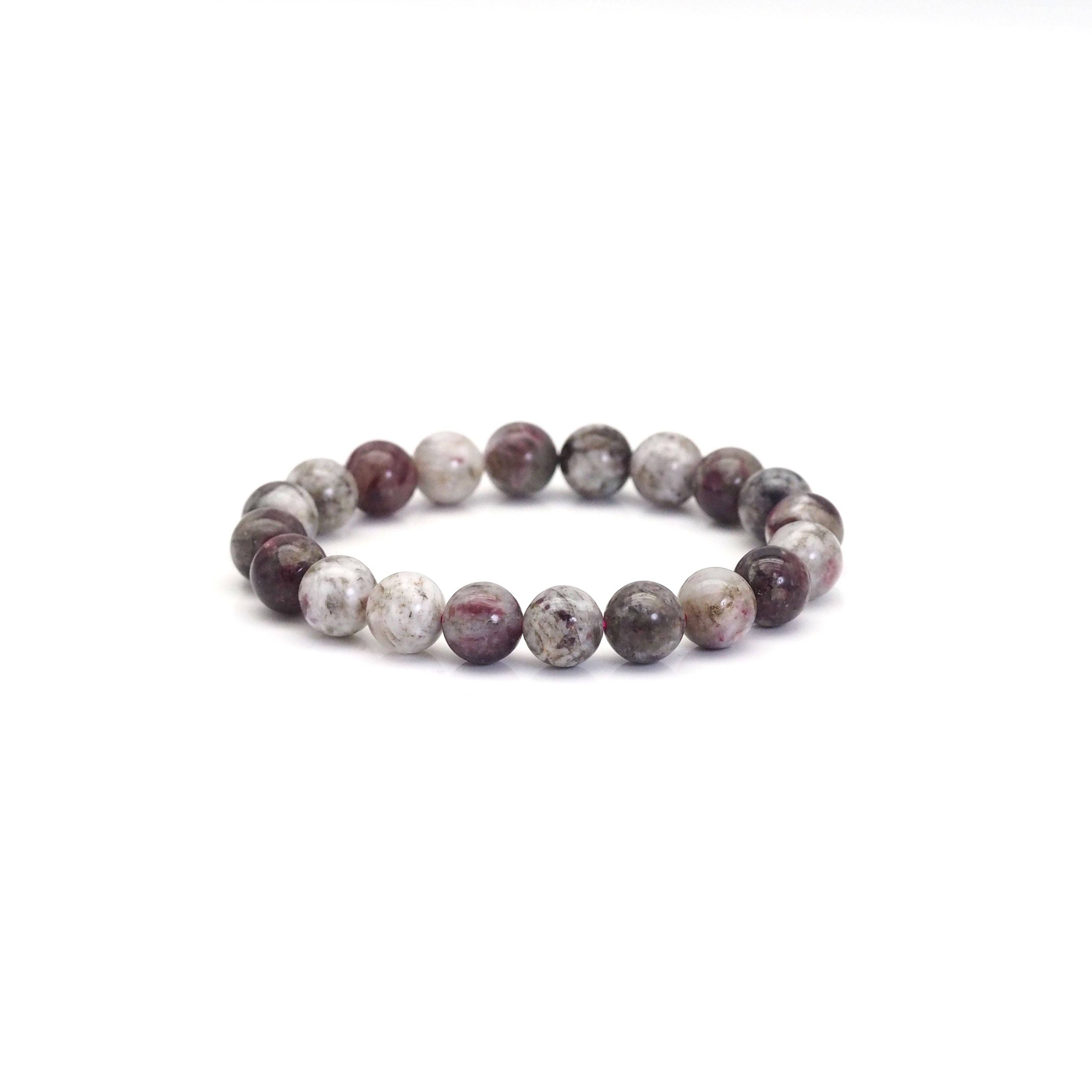 Genuine Pink Tourmaline Round Stretchy Bracelet, Sku#EF412