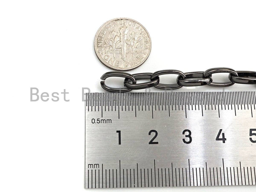 7x11mm Oval Link Chain by Yard, Gold Silver Rose gold Gunmetal Chain, Oval Linked Chain, Wholesale Bulk Chain for Jewerly Making,sku#E515