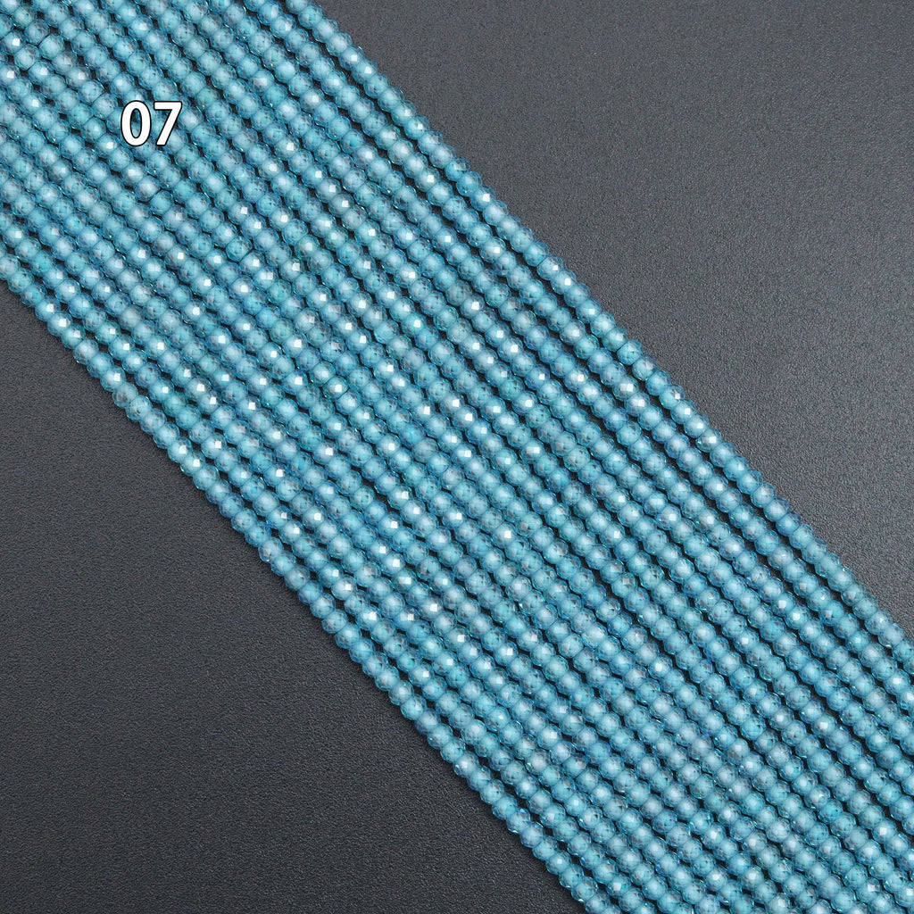 2x3mm CZ Faceted Rondelle Beads, Sku#U2153