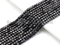 High Quality Black Spinel Cube Beads, 4mm Black Spinel Facted Cube Beads, 16" Full strand, sku#U780