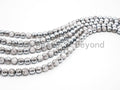 Crack Quartz Half Silver Plated, 6mm/8mm/10mm/12mm/14mm Round Smooth beads, Silver Clear Quartz Beads, 15.5inch strand, SKU#U55