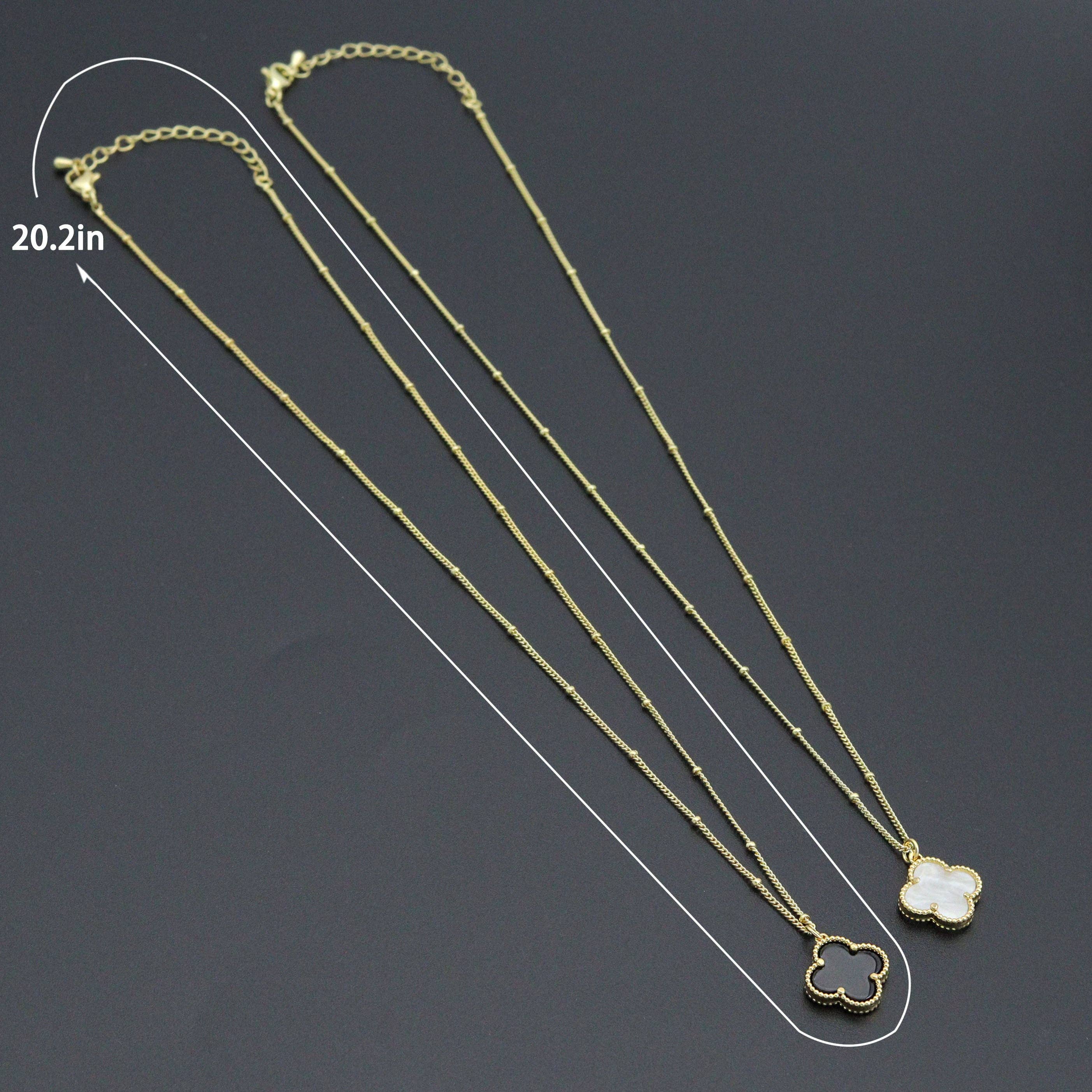 Black White flower Pendant Necklace, sku#EF715