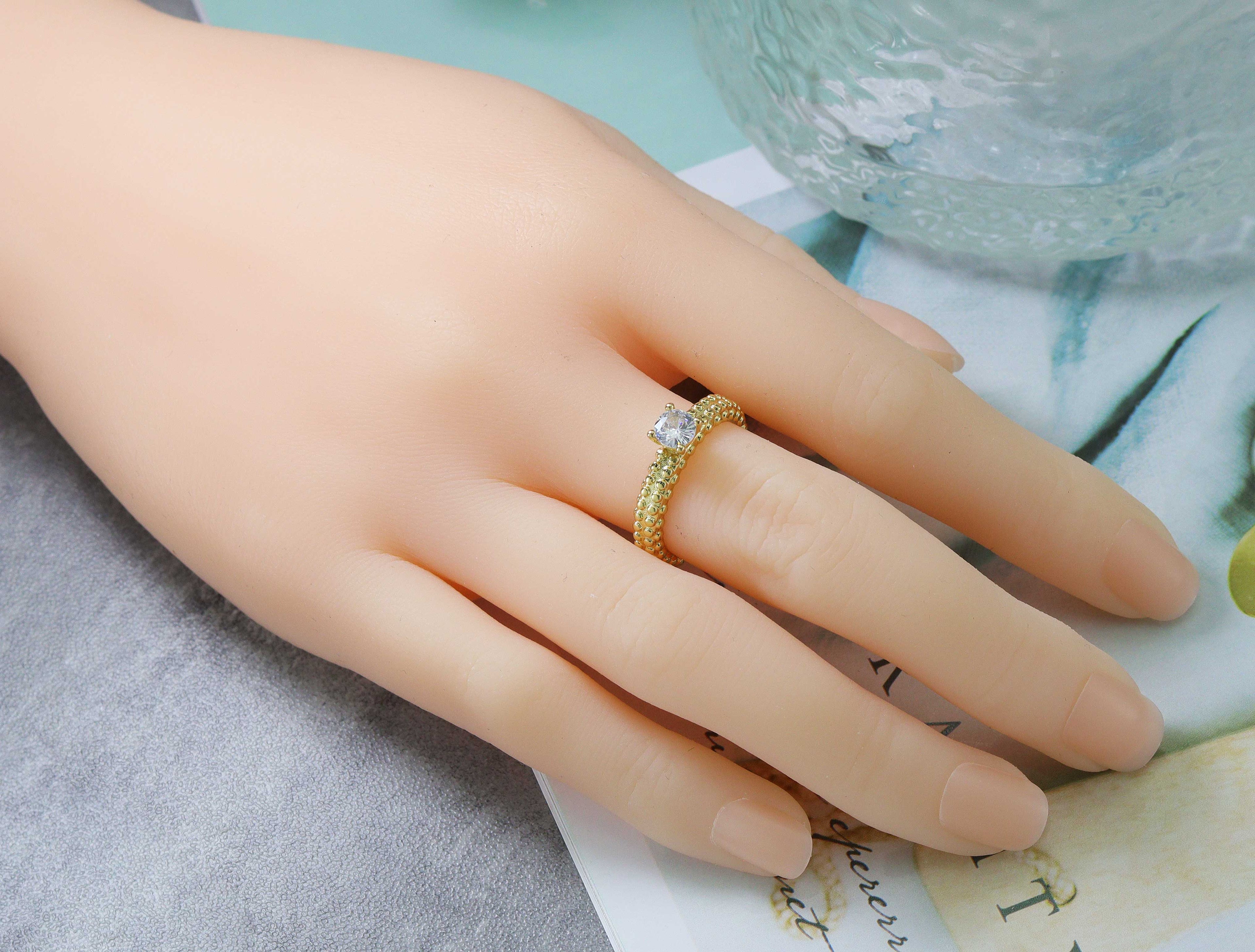 CZ Crown Adjustable Ring, Sku#B143