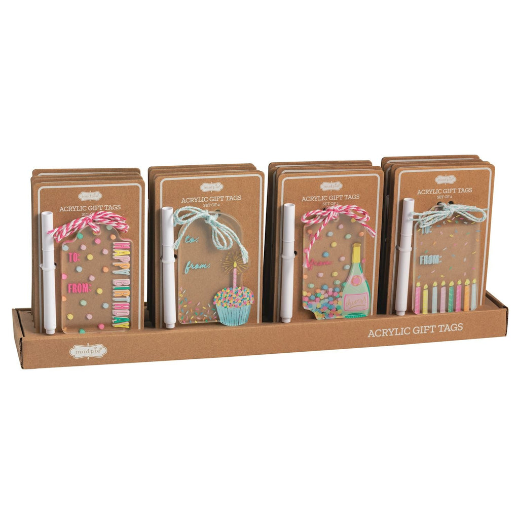 Acrylic Birthday Tag Sets