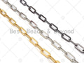 8x18mm Micro Pave Thick Paper Clip Chain by Meter, 18k Gold Pave Paper Clip Chain by Meter, Gold CZ Pave Chain, Statement Chain, Sku#M380