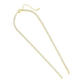 Gold Tennis Chain Connector Style Necklace, Sku#JL192