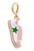 XL Star Sneaker Pendant Charm in Pink/White/Green