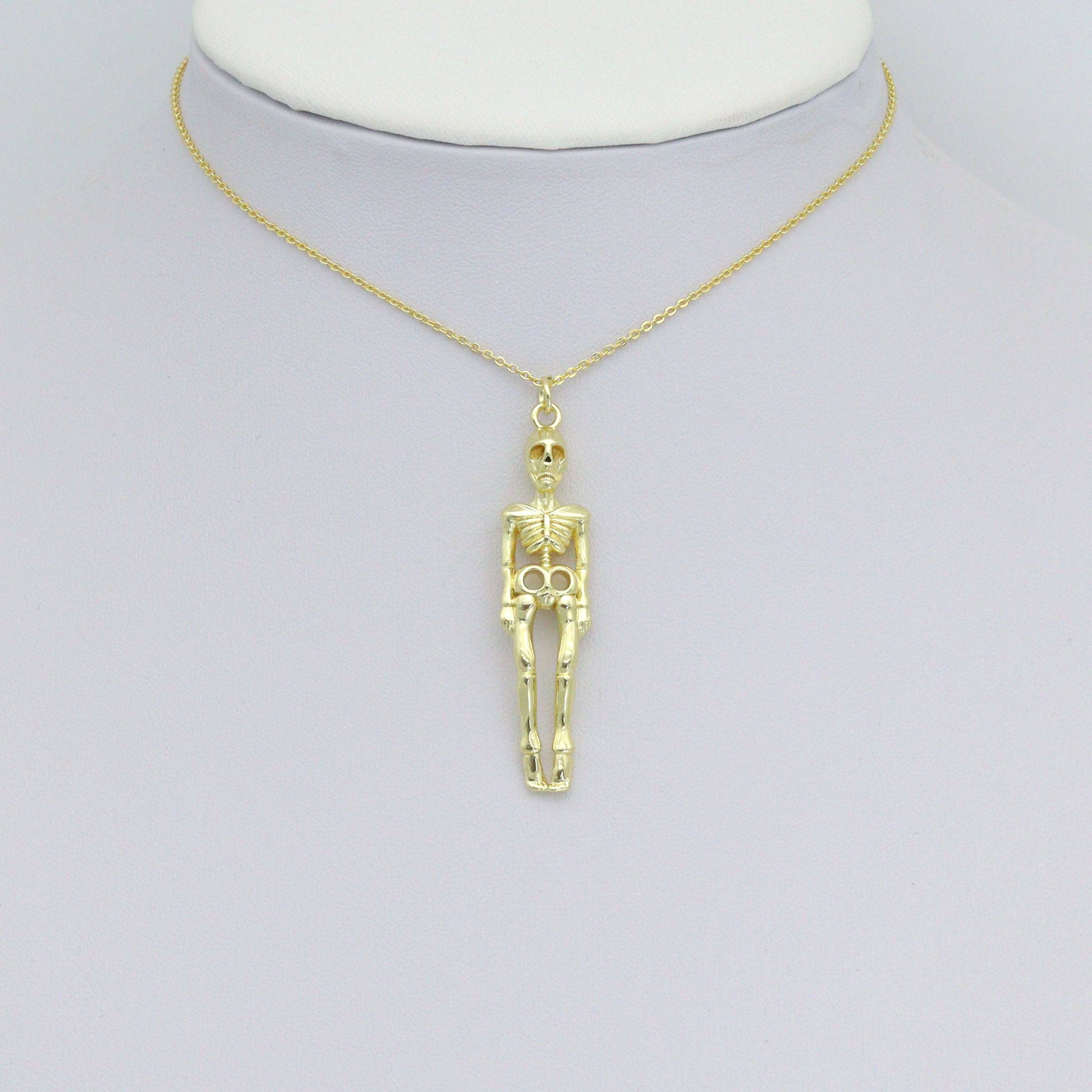 Gold Skeleton Shape Charm Pendant, Sku#LK1101