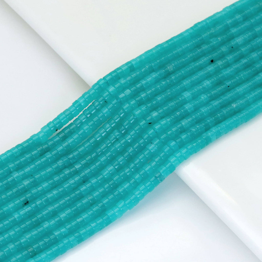 Amazonite Jade Smooth Heishi Beads, Sku#U1826