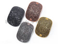 27x39mm Black CZ Micro Pave Big Curved Oval Go-Go Connector, Bracelet Space Connector, Cubic Zirconia Large Beads, sku#M25