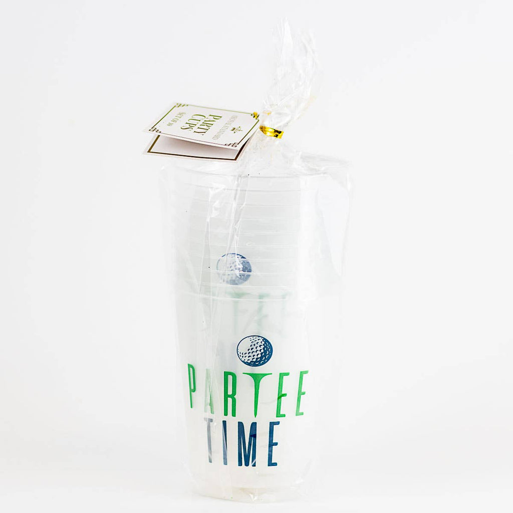 Partee Time Party Cups   Frosted/Green/Royal  16oz.