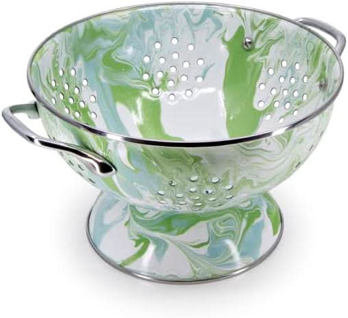 Golden Rabbit Enamelware Modern Monet Medium Colander