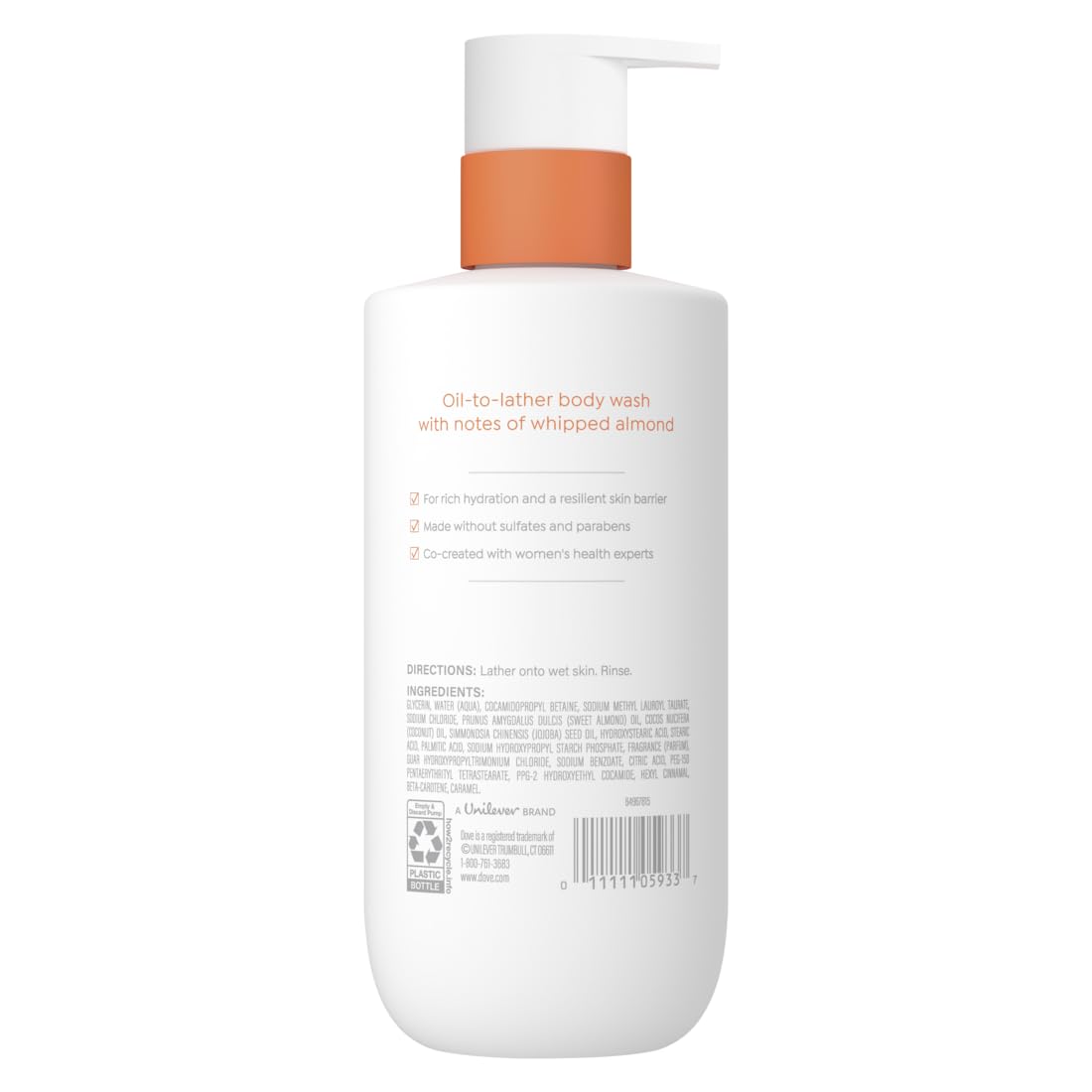 Nettoyant corporel à l'huile de douche Dove pour femmes - Nettoyant intime ultra-hydratant pour peaux sèches et sujettes aux démangeaisons, 420 ml