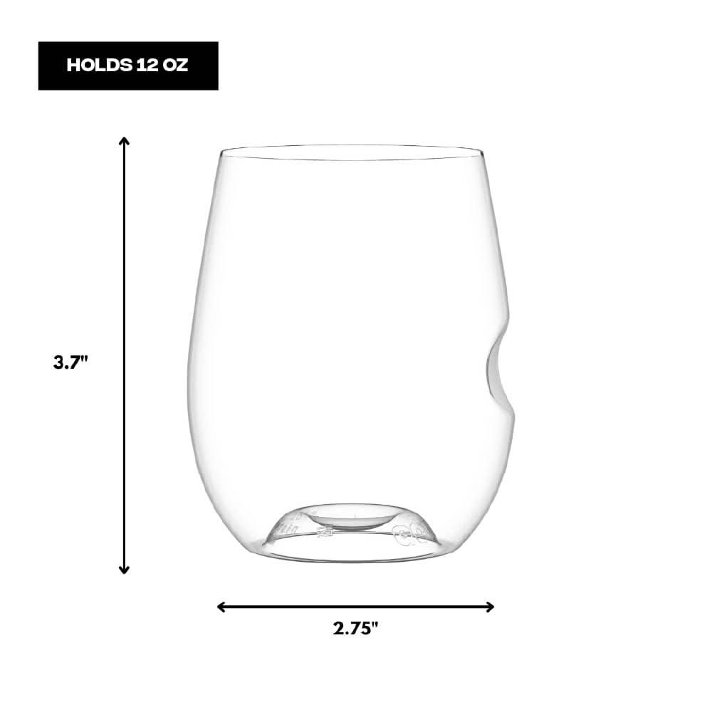 Govino Unbreakable Stemless Wine Glass 12 oz – Set of 12