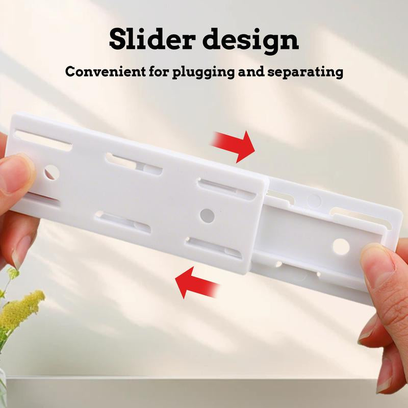 10 Counts Self Adhesive Power Strip Holder, Multi-Surface Socket Fixer - Tile/Wood/Metal Compatible with 12 Assorted Colors