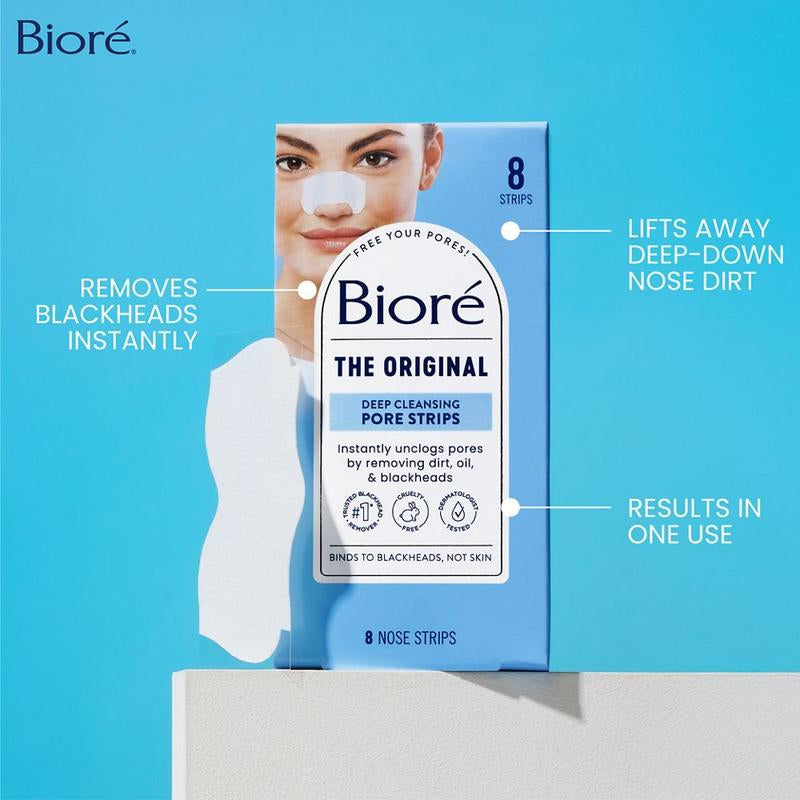 Biore Skincare 8-Count Original Deep Cleansing Pore Strips + GWP 2 Boxes of Blemish Patches!