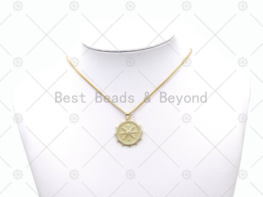 CZ  North Star Charm, Sku#LK566