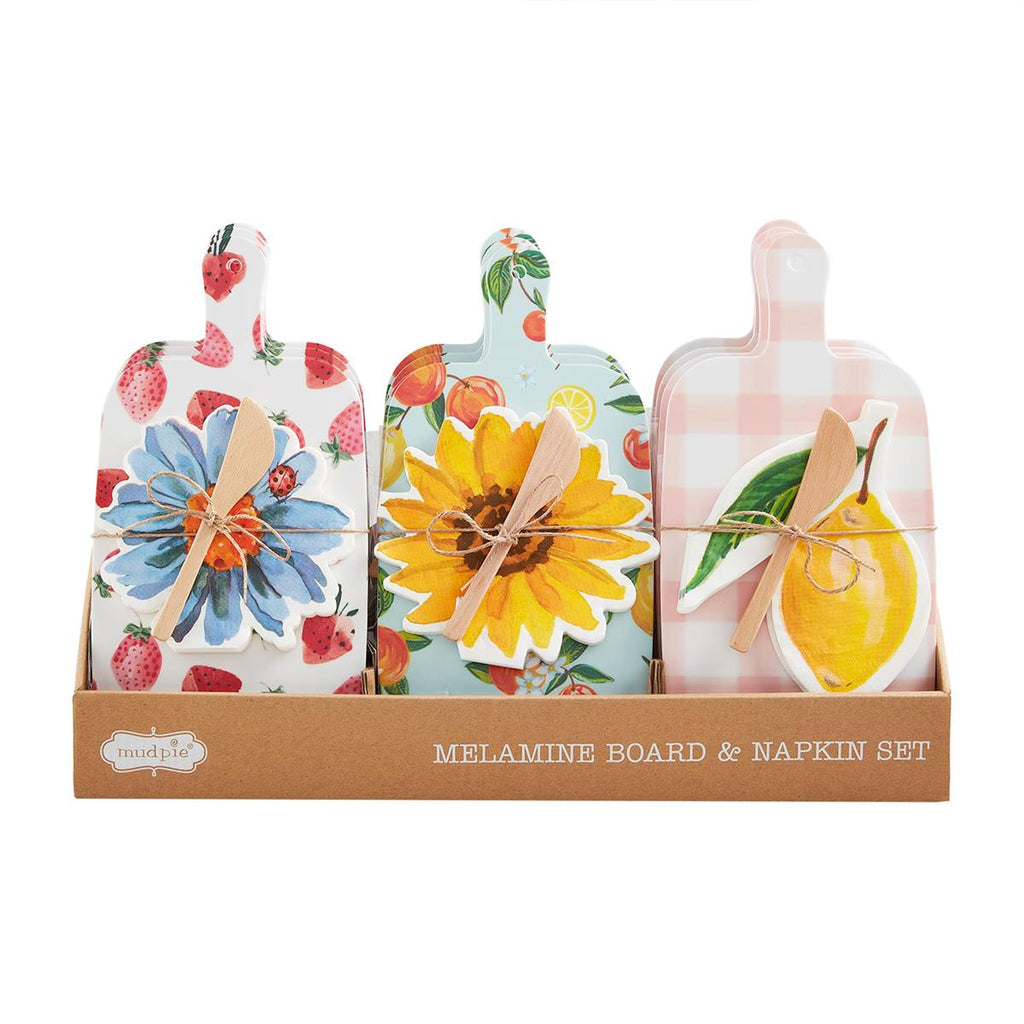 Spring Melamine Board and Napkin Set