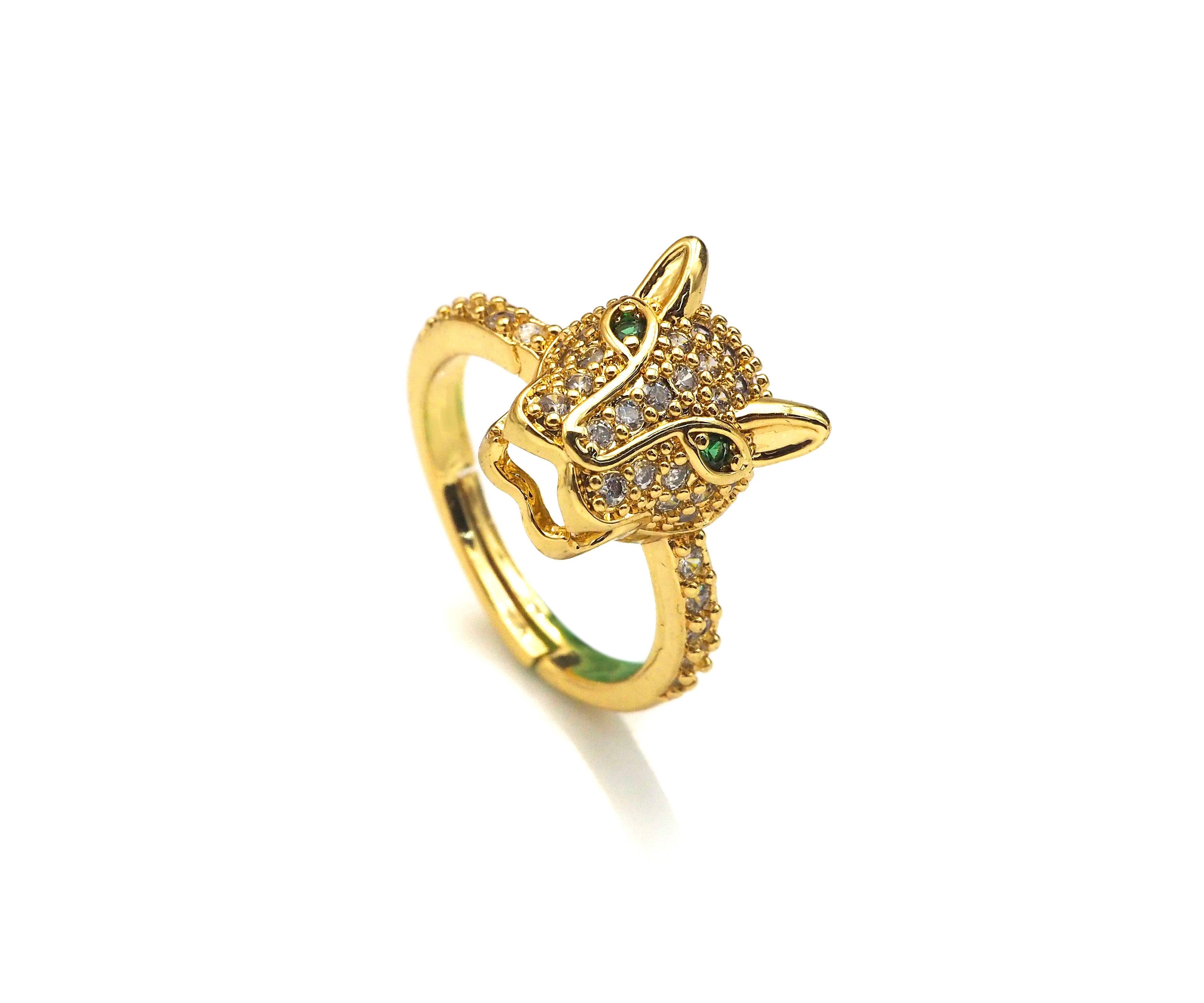 Gold Panther Adjustable Ring, LD46