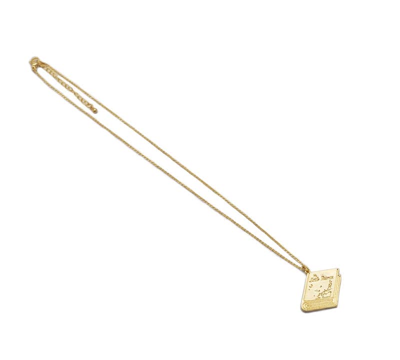 Dainty Chain Book Pendant necklace, sku#EF172