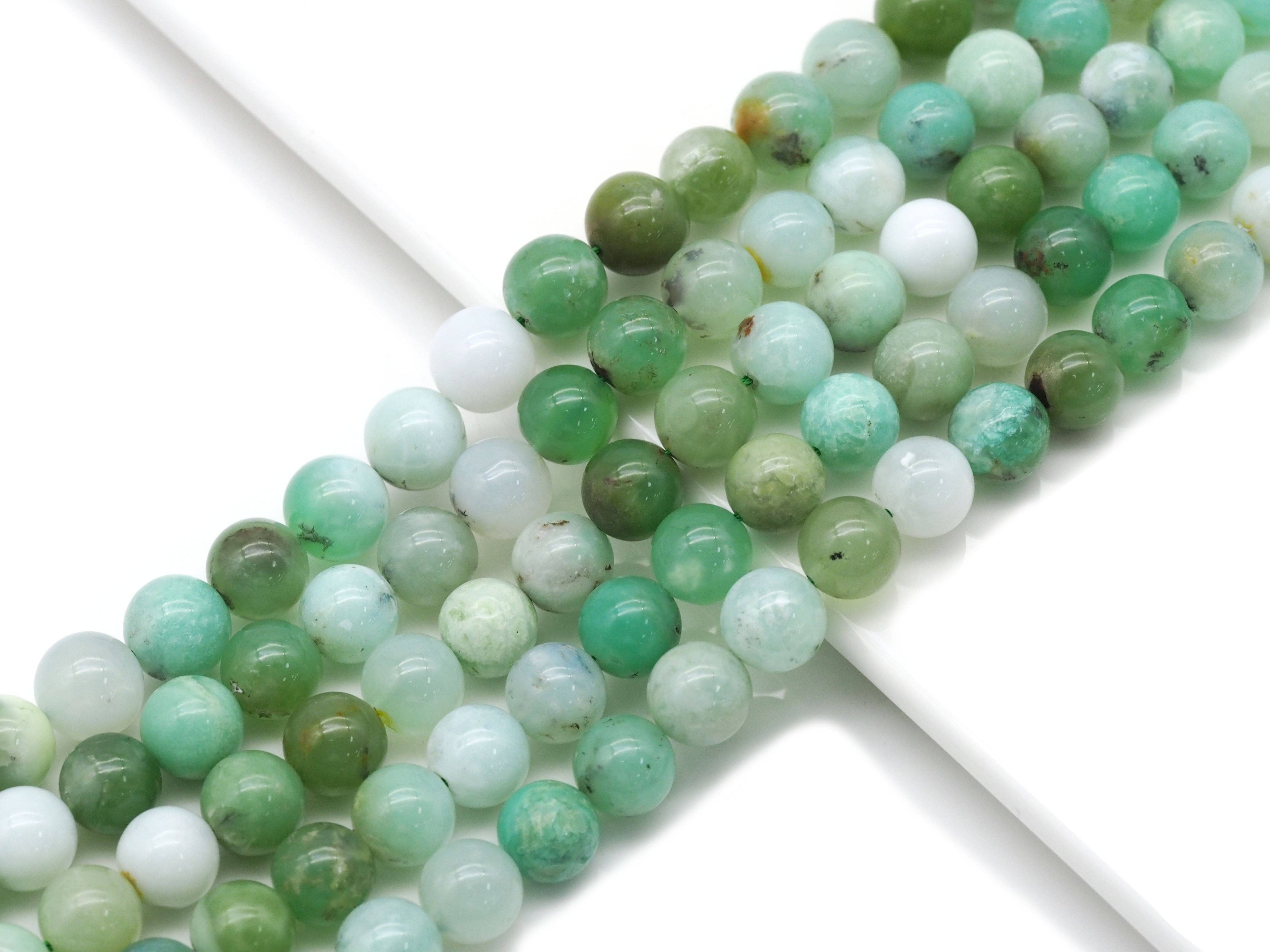 Genuine Quality Chrysoprase Round Smooth Beads, Sku#U1380