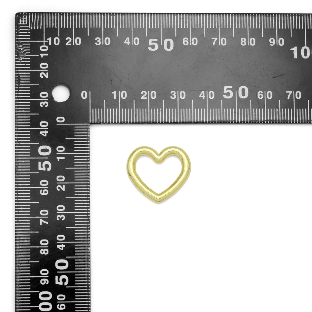 Silver Gold Frame Heart Pendant, Sku#A288