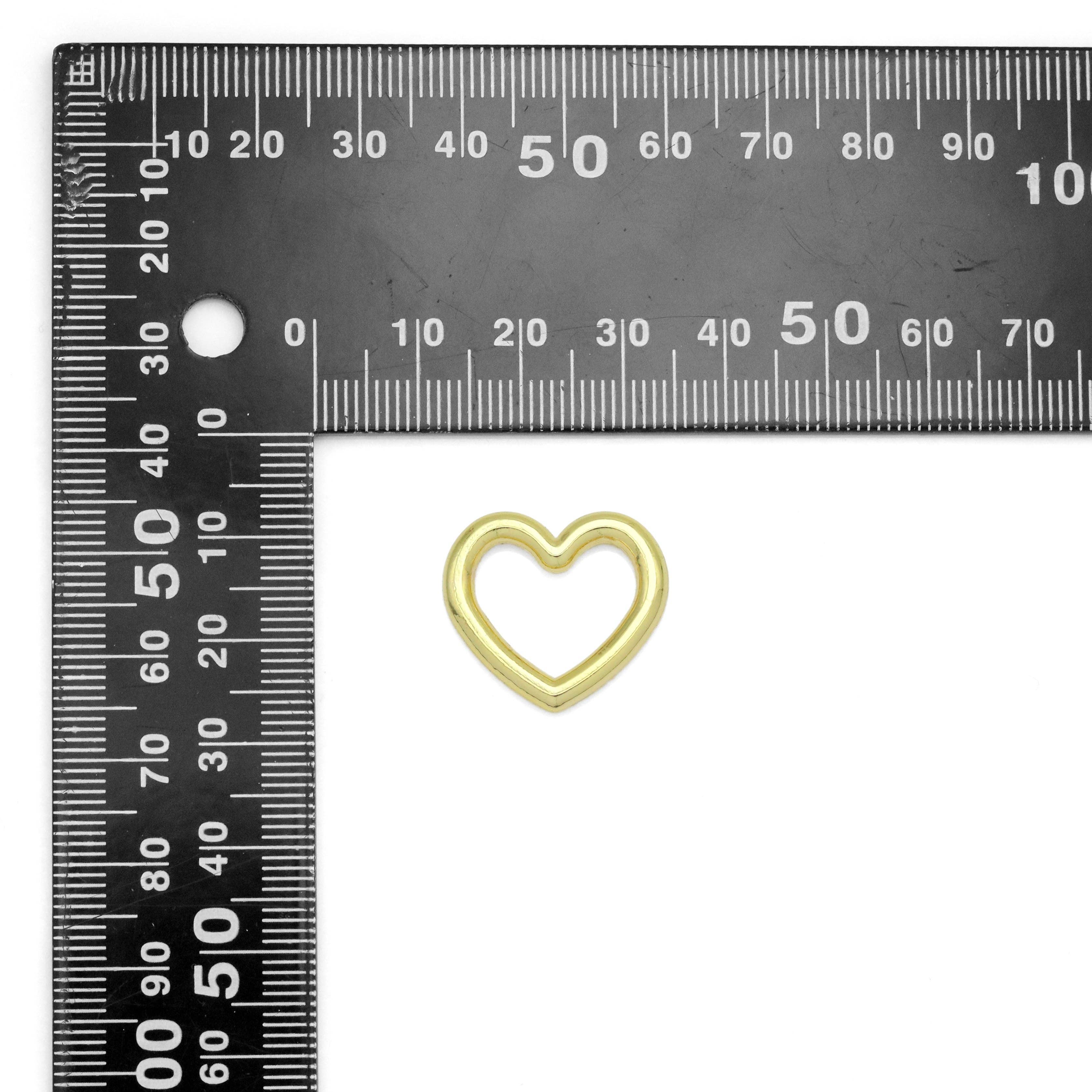 Silver Gold Frame Heart Pendant, Sku#A288