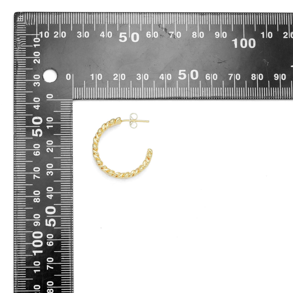 Wave rectangle bar hoop Earrings, Sku#LX678