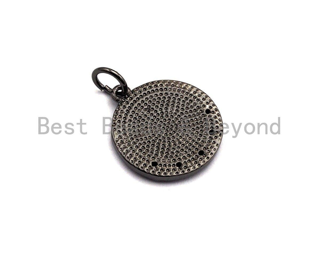 Multicolor CZ Micro Pave Evil Eye Charm/Pendant, Evil Eye Necklace, Evil Eye Bracelet, Cubic Zirconia 15x17mm,sku#Z422