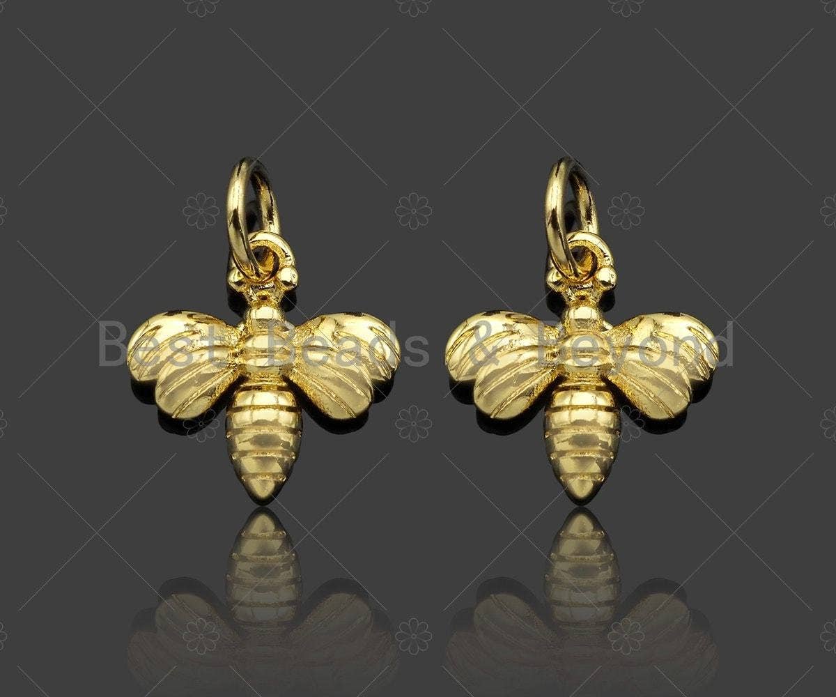 Dainty Gold Bee Charm, Sku#Y400