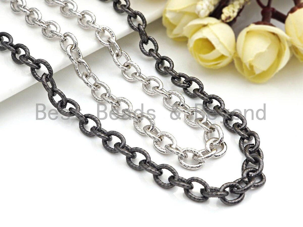 8x10mm Oval Link Chain by Yard, Gold Fill Brass, Oval Link Chain, Gold Plated/ Gunmetal / Silver/ Rose Gold Brass Chain, sku#E513