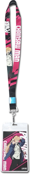 CHAINSAW MAN POWER SQUARE BACKGROUND LANYARD