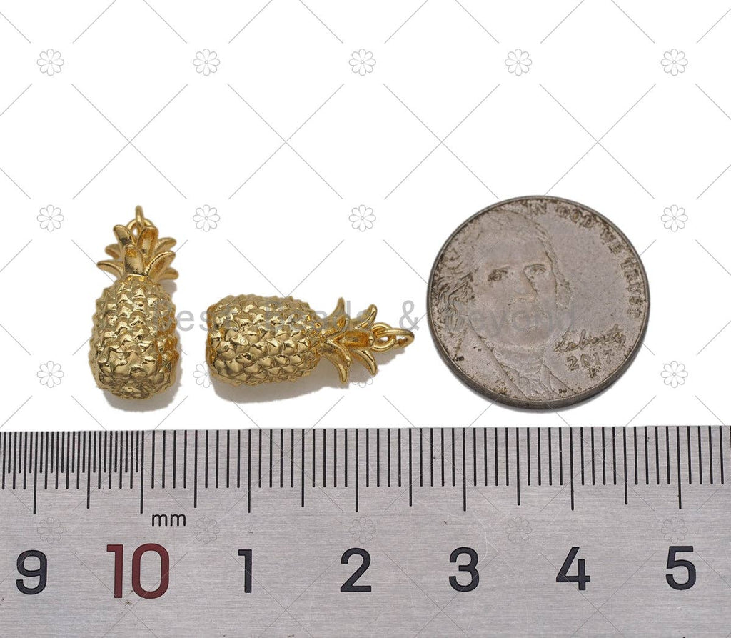 Gold Pineapple Charm, Sku#Y575