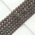 Gray Jade Round Smooth Beads, Sku#U1824