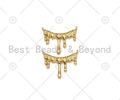 Flame Shape Pendant, 18K Gold Filled Flame Charm, Necklace Bracelet Charm Pendant,22x17mm,Sku#F1423