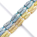 Natural Tibetan Agate Barrel Focal Beads, 10x30mm, Sku#U1559