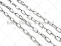 Chaîne maille ovale en acier inoxydable inaltérable, couleur argent antique, chaînes de bijoux non finies, chaîne en gros, 6x12mm, sku#A104