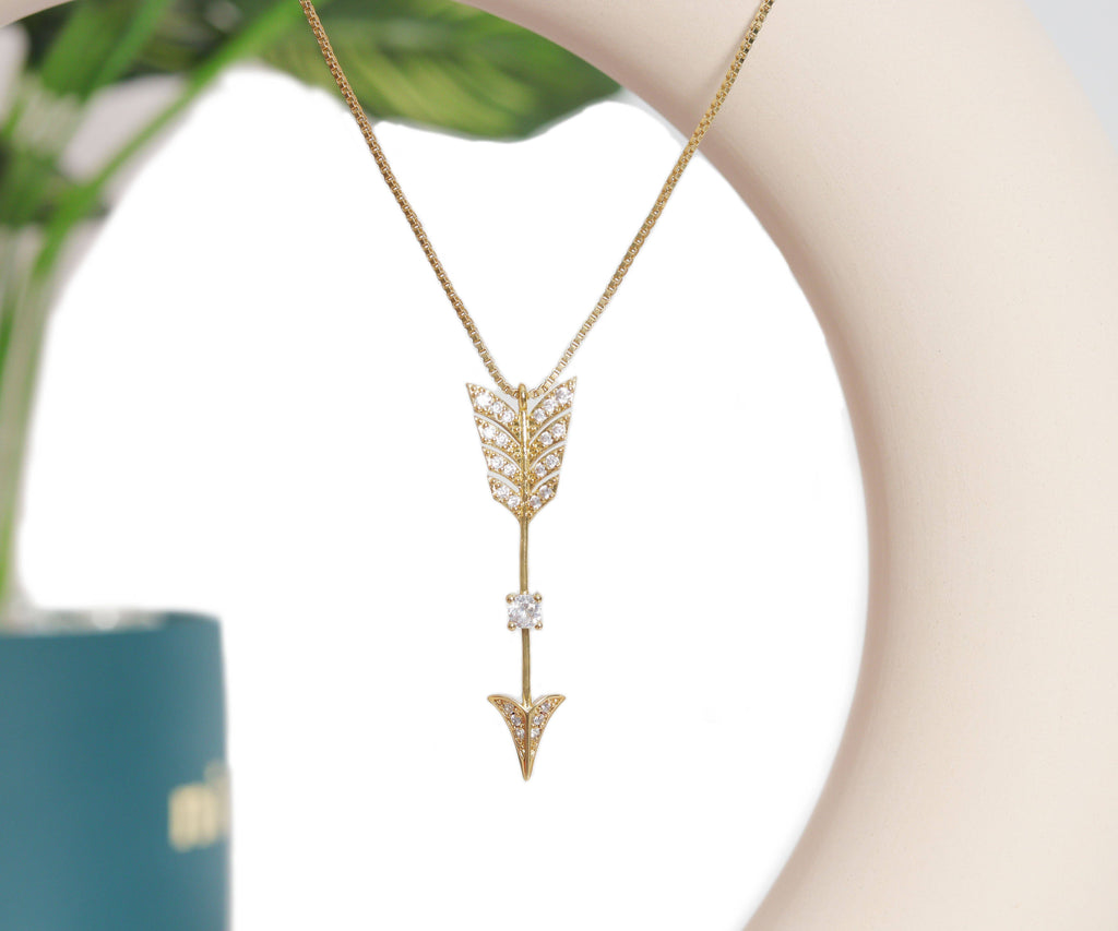CZ Arrow Shape Charm, Sku#Y661