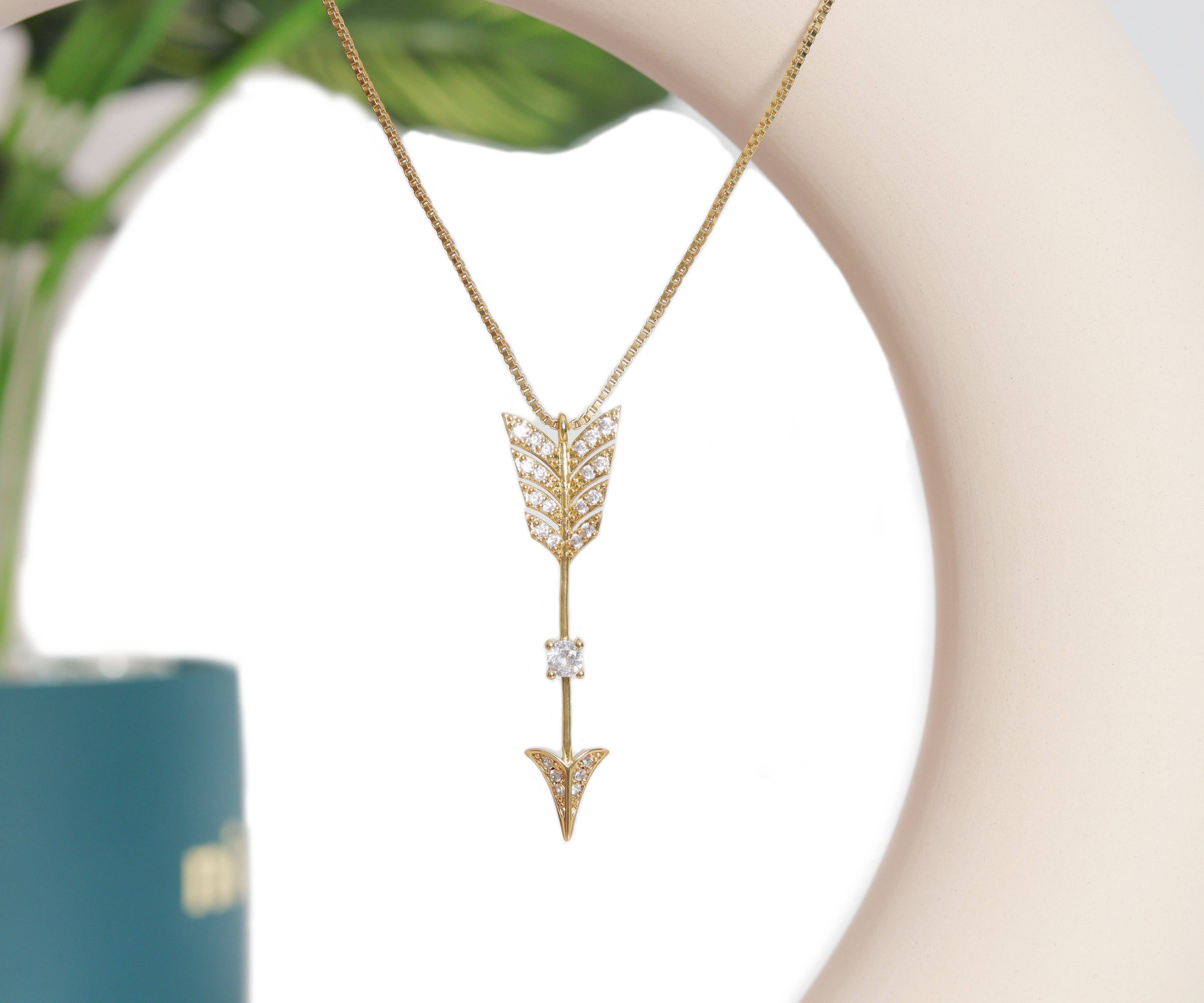 CZ Arrow Shape Charm, Sku#Y661