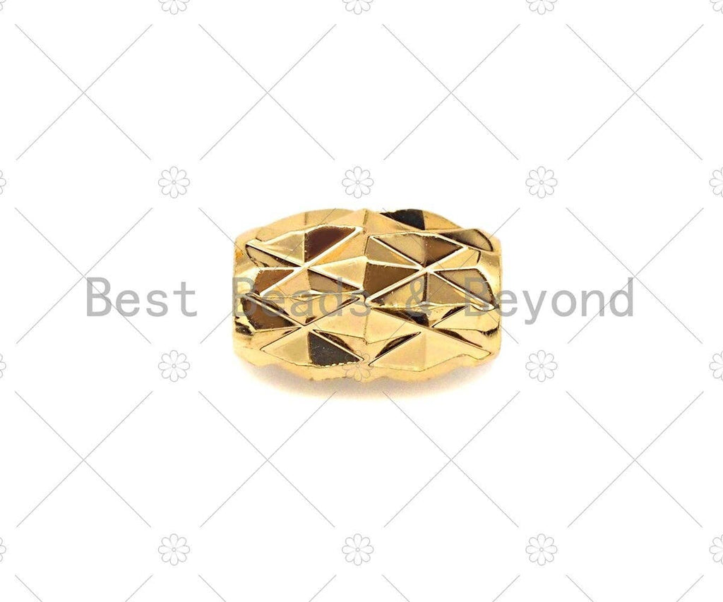 18K Gold High Polished Drum Spacer Beads, Cylinder Beads, Jewelry Findings, Bracelet Necklace Beads,4x7mm, Sku#ZX09