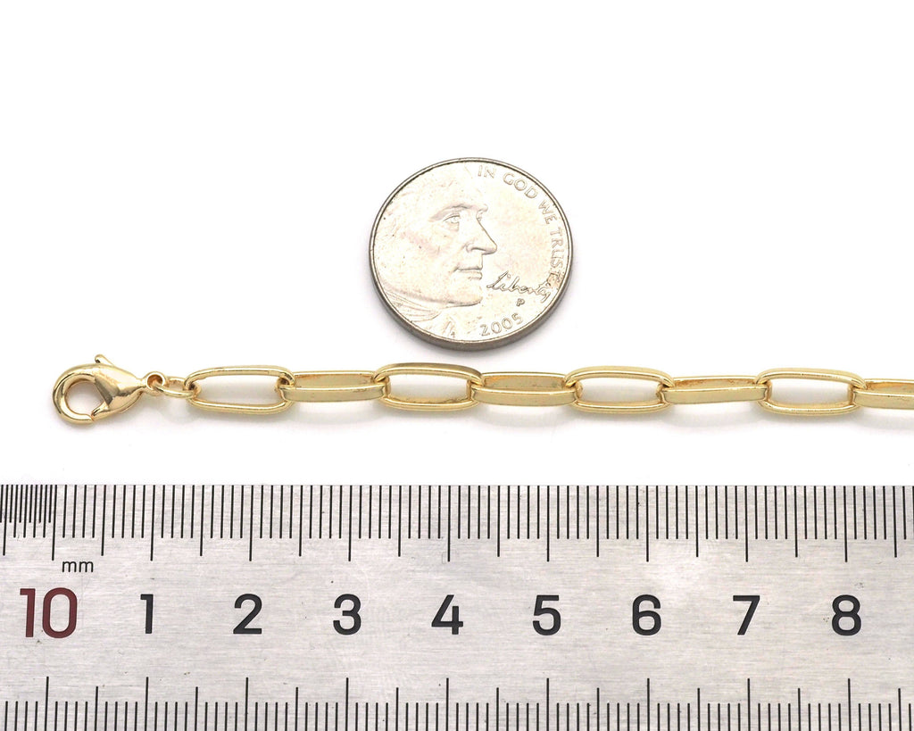 Thick Long Link Paperclip Bracelet Necklace, sku#EF221
