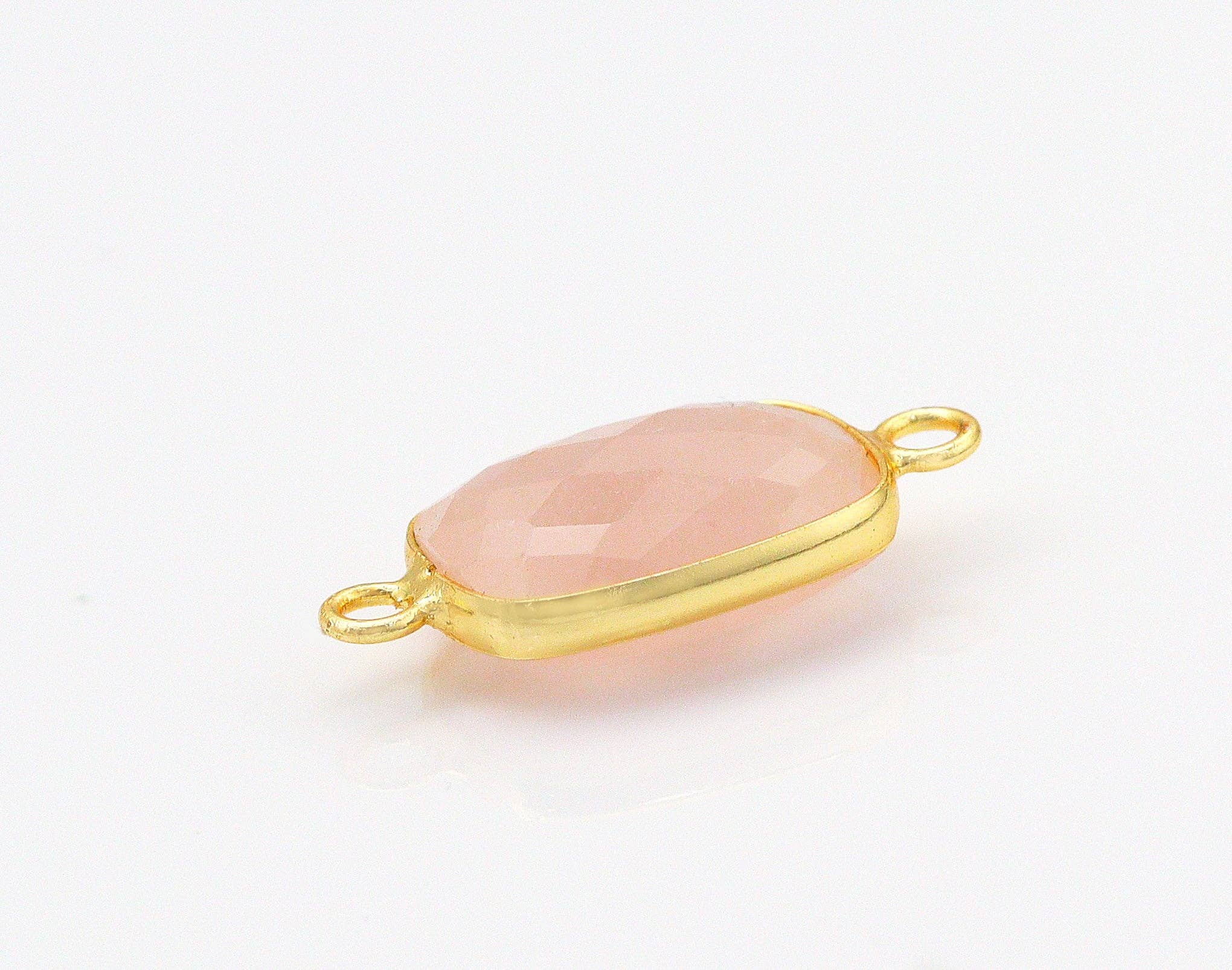Gold Rectangle Gemstone Charm, Sku#LY22C