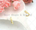 Gold Heart Shape Huggie Earring, Sku#LD59