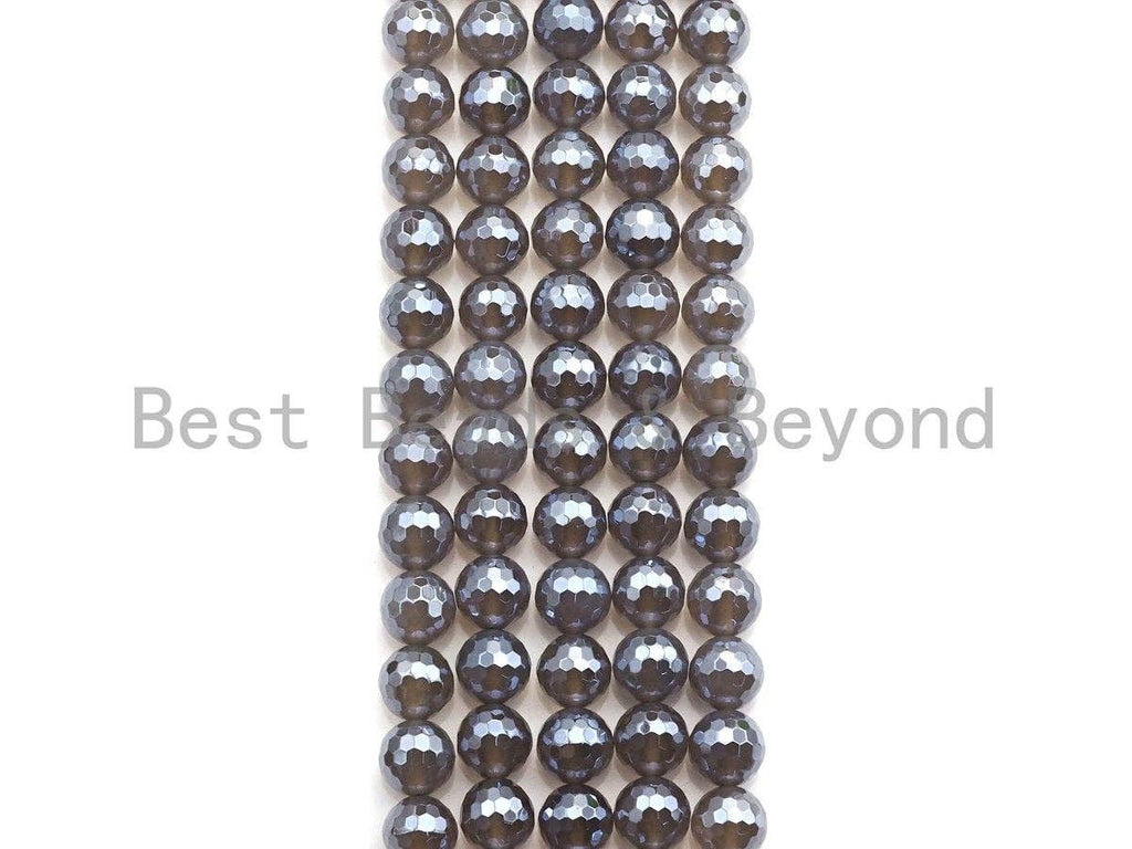 Mystic Faceted Agate Beads,6mm/8mm, Dark Champagne Color Agate Gemstone beads, 15.5" Full Strand,sku#UA63