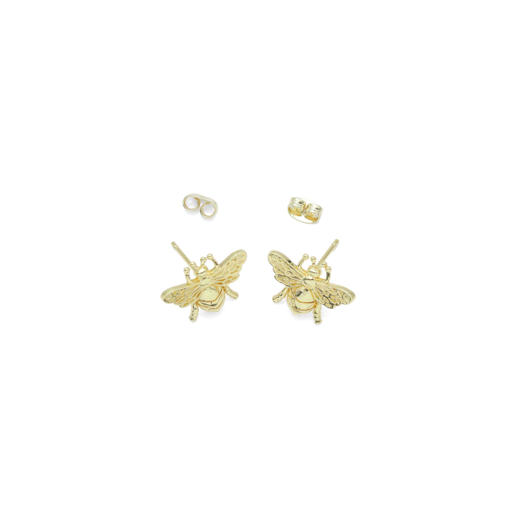 Slippy Gold Insect Shape Stud Earrings, Sku#LX666