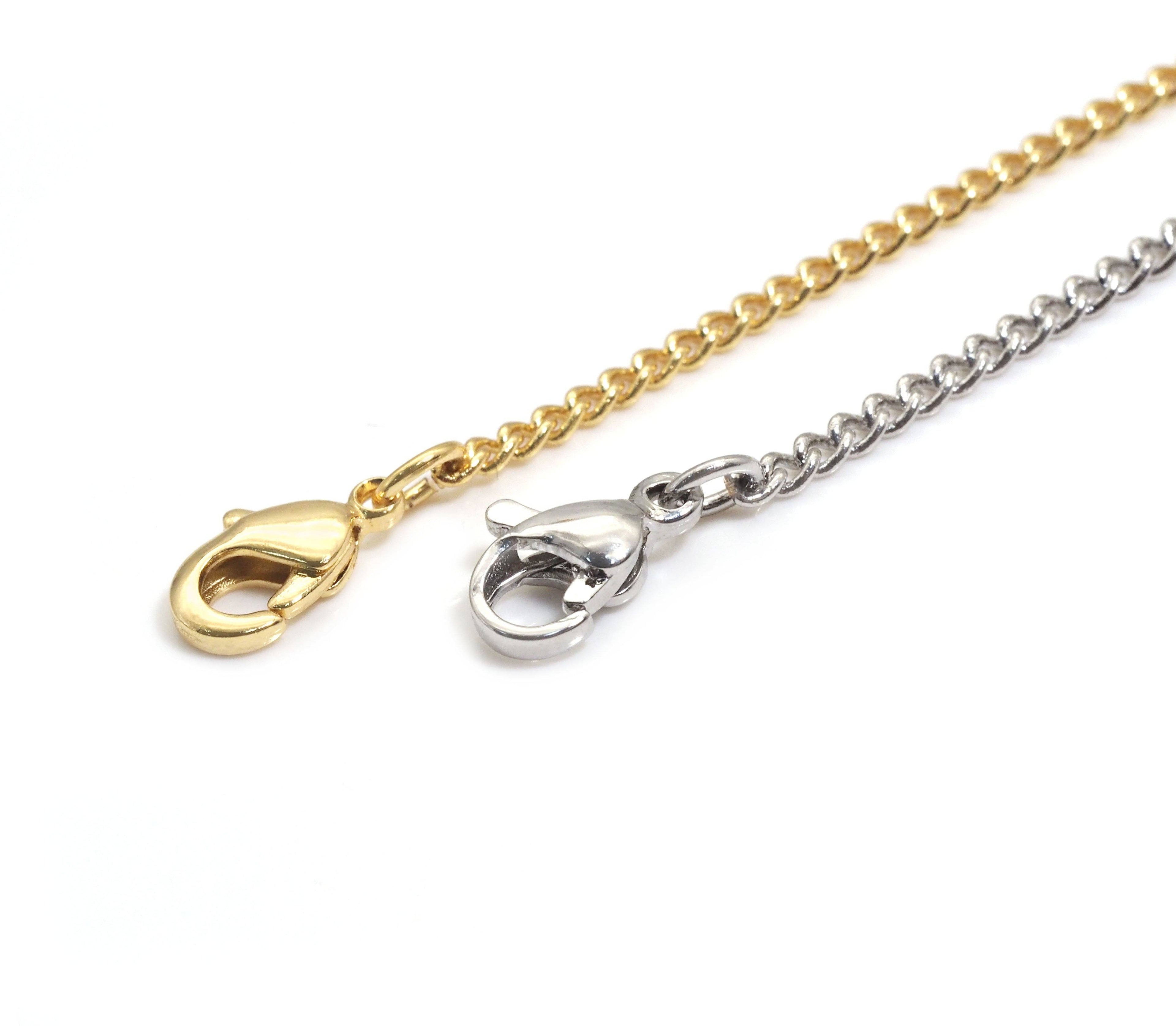 Dainty Curb Cuban Chain Necklace Bracelet, sku#EF259